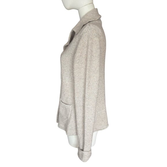 Vintage DuJour Silk Lambs Wool Blend Collared Button Up Cardigan Women's Sz S - Picture 3 of 9